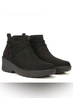 BZEES Black Suede Ankle Boots